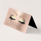 Carte De Visite Calendrier 2018 Beauté Studio Lashes Rose Rose (Dos)