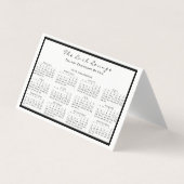 Carte De Visite Calendrier 2018 Beauty Studio Coiffeur Lashes Ext (Devant)