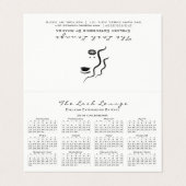 Carte De Visite Calendrier 2018 Beauty Studio Hair Glam Lashes Log (Extérieur déplié)