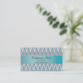 Carte De Visite Calendrier 2019 de Dusty Pink et Blue iKat ZigZag (Debout devant)