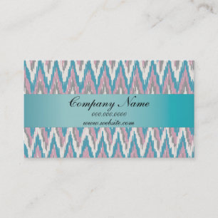 Carte De Visite Calendrier 2019 de Dusty Pink et Blue iKat ZigZag