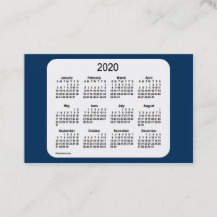 Carte De Visite Calendrier 2020 par Janz Police Box Blue Euro