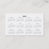 carte de visite Calendrier 2023 Taille du portefeu (Devant)