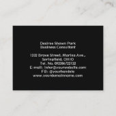 Carte De Visite Calendrier 2024 Mini POCKET DIMANCHE DÉBUTER NOIR (Devant)