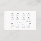 Carte De Visite Calendrier 2025 Blue Sport Car Pocket (Dos)