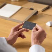 Carte De Visite Calendrier 2025 de poche noire moderne