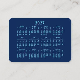 Carte De Visite Calendrier 2027