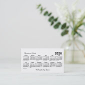 Carte De Visite Calendrier blanc 2026 par Janz (Debout devant)
