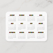 Carte De Visite Calendrier coloré 2025 entreprise (Dos)