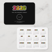 Carte De Visite Calendrier coloré 2025 entreprise (Devant / Derrière)