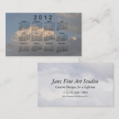 Carte De Visite Calendrier de 2012 poches par Janz (Devant / Derrière)