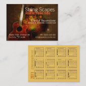 Carte De Visite Calendrier de guitare String Scapes (Devant / Derrière)