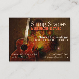 Carte De Visite Calendrier de guitare String Scapes