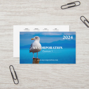 Carte De Visite Calendrier de poche 2024 Oiseau
