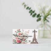 Carte De Visite Calendrier de poche 2024 - Paris (Debout devant)