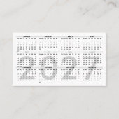 Carte De Visite Calendrier de poche 2027 (Devant)