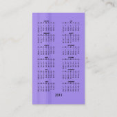 Carte De Visite Calendrier de poche de conception de rayures (Dos)