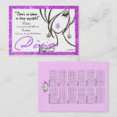 Carte De Visite Calendrier Diva 2022/Carte de visite (Devant / Derrière)