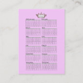 Carte De Visite Calendrier Diva 2022/Carte de visite (Dos)
