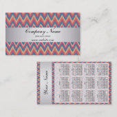 Carte De Visite Calendrier du citrouille Ikat ZigZag Pocket 2019 (Devant / Derrière)