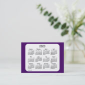 Carte De Visite Calendrier mauve 2020 par Janz (Debout devant)