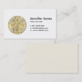 Carte De Visite Calendrier maya d'Inca aztèque d'or (Devant / Derrière)