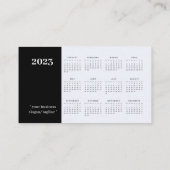 Carte De Visite Calendrier Photo moderne 2023 (Dos)