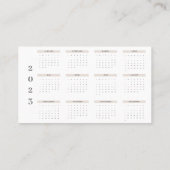 Carte De Visite Calendrier photo moderne immobilier (Dos)