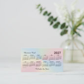 Carte De Visite Calendrier Rainbow Cloud 2027 par Janz (Debout devant)
