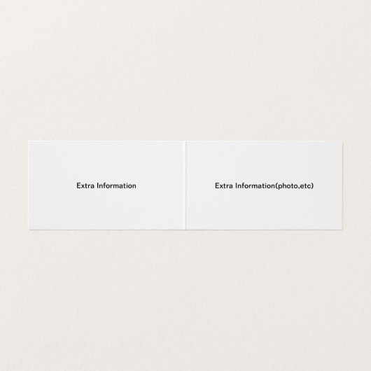 Carte De Visite Calendrier simple (Intérieur déplié)