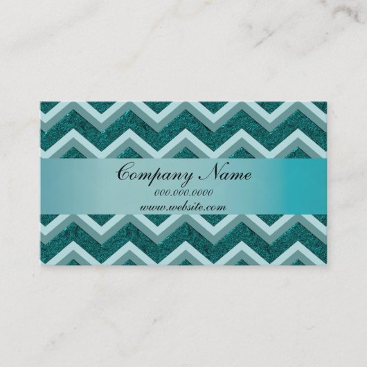 Carte De Visite Calendrier Turquoise foncé Zigzag Pocket 2019 (Devant)