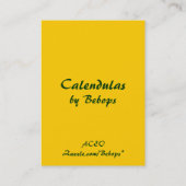 Carte De Visite Calendulas ATC (Dos)
