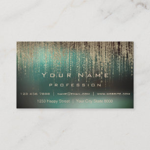 Carte De Visite Cali Green Ombre Métallurgique Matrice Or Cyber Pl