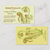 Carte De Visite Californica de Darlingtonia floral (Devant / Derrière)