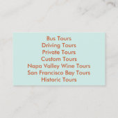 CARTE DE VISITE - CALIFORNIE (Dos)