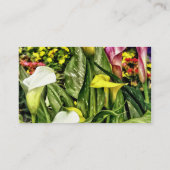 Carte De Visite Calla Lilies et Pensées (Dos)