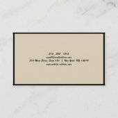 Carte De Visite Calliage de script manuscrit blanc simple (Dos)