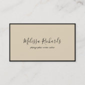 Carte De Visite Calliage de script manuscrit blanc simple (Devant)