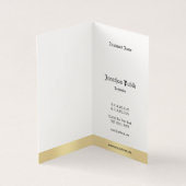 Carte De Visite Calligraphie blanche de classique de style ancien (Intérieur)