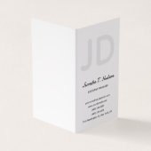 Carte De Visite Calligraphie classique tendance monogramme (Extérieur)