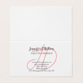 Carte De Visite Calligraphie classique tendance monogramme (Extérieur déplié)