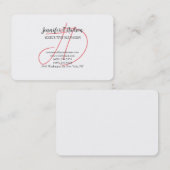 Carte De Visite Calligraphie classique tendance monogramme (Devant / Derrière)