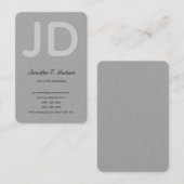 Carte De Visite Calligraphie classique tendance script monogramme  (Devant / Derrière)