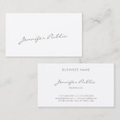 Carte De Visite Calligraphie créative Script manuscrit Luxe Fine (Devant / Derrière)