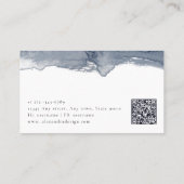 Carte De Visite Calligraphie d'aquarelle gris moderne Code QR mini (Dos)
