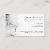 Carte De Visite Calligraphie d'aquarelle gris-notaire mobile (Dos)