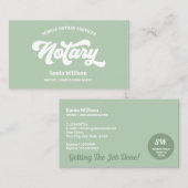 Carte De Visite Calligraphie de l'agent de signature du prêt notai (Devant / Derrière)