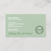 Carte De Visite Calligraphie de l'agent de signature du prêt notai (Dos)