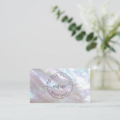 Carte De Visite Calligraphie de script de logo iridescent holograp (Debout devant)