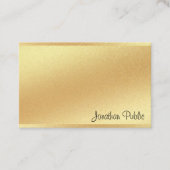 Carte De Visite Calligraphie de script en or Faux professionnel To (Devant)